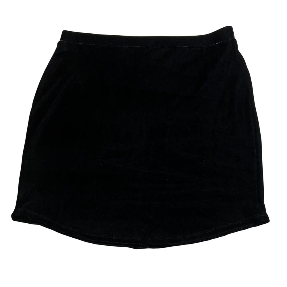 Forever 21 Velvet Mini Skirt Size L Pull On Grunge Y2K Whimsigoth Minimalist